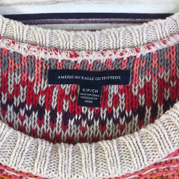 American Eagle Striped Rainbow Knit Sweater - Picture 3 of 6